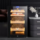 Bacchus cigar cabinet with humidity control, constant temperature and humidity control humidifier box, mini small household solid wood cedar wood embedded mellow culture naked culture red wine cigar energy-saving air-cooled frost-free 5th generation constant humidity system + double side lights (2 naked culture + 2 box culture) 70L