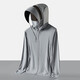 Catman Vinyl New UPF100+ Sun Protection Clothing for Women Summer UV-Proof Outdoor Sports Skin Windbreaker Cycling Clothing for Men KY9005 Light Gray - Men's and Women's 3XL
