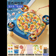 Meibosen Large Children's Fishing Toy Electric Rotating Magnetic Fishing Rod with Sound Effects Baby Toy 1 to 6 Years Old Blue Extra Large Fishing Tray + 63-piece Set + Table Legs Rechargeable Version Charger + Battery + Screws