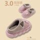 Candy astringent winter parent-child waterproof cotton slippers for boys and girls with poop-feeling soft soles and non-slip indoor home warm bag and cotton shoes. Triangular slippers - pink 26-27, inner length 16.5CM