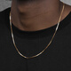 Fat Donglai's same necklace for men, 24K gold-plated snake bone chain, hip-hop versatile clavicle chain for women, 50cm
