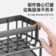 Bailu kitchen rack sink rag drain rack faucet sink dishwashing detergent steel ball storage rack artifact kitchen sink rack with rod gun gray