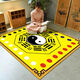 Miaopule Tai Chi Bagua Diagram Floor Mat Living Room Coffee Table Blanket Thickened Gang Blanket Household Yin and Yang Innate and Acquired Large Area Yellow Base 160*160 Miles