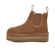 Ugg Autumn Women's Casual Comfort Couleur continue Couleur épaisse semelle Bottes de neige Chimney Fashion Chelsea Boots 1134526 Che Maroon 37