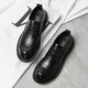 XO leather shoes men [cowhide] 2025 spring and summer men's shoes lace-up derby shoes men business formal casual shoes men black [hand-grabbed cowhide-four seasons] 6621 42