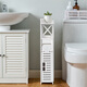 
Aojiezhuo bathroom storage cabinet bathroom clamping cabinet toilet toilet side cabinet narrow cabinet tissue box waterproof 15/17cm 17060 corner white [width 16.2*deep 17*height 76