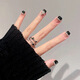 Mi ropa de siete días gelly gelly negro negro saturno cadena de diamantes manchas de uñas de uñas tableta de uñas terminadas by1049# plateado flash mariposa 1 modelo de pegamento