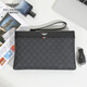 Falai Armani men's clutch bag men's fashion casual business large capacity handbag envelope bag trendy brand handbag black