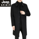 Jeep Spirit doppelseitige Wolljacke Herren Langer Wollschatzschicht Herbst und Winter verdickter Liner Kaschmirschicht Herren neues Produkt Ly2316 Marine (doppelseitiger Wollkaschmir) mittlerer Länge M (95-115jin [Jin gleich 0,5 kg]))