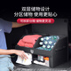 车载后备箱储物箱收纳箱 车内多功能隔层置物箱整理工具箱收纳盒汽车尾箱可折叠杂物收纳箱汽车装饰用品配件 保时捷卡宴/玛卡macan帕拉梅拉718/911 红色【双层大号+单层小号】组合