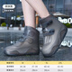Pinhui Youxuan Regenschuhe Frauen wasserdichte Schuhe Abdeckung Regenschuhe Abdeckung Regenschuhe Abdeckung Regenschuhe Anti-Rutsch verdickte Verschleiß-resistente Jungen und Mädchen Regenstiefel Schwarzer Tee (mittlerer Röhrchen) mittlerer Röhrchen M (34-36 Größen) Hochröhrchen 36-37 36-37