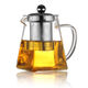 Runqun glass teapot stainless steel filtered scented tea brewing teapot high temperature resistant thickened black tea tea set household 350 ml square pot teapot one