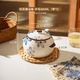 Sheli Molan Japanische Doppelohr -Keramik -Schmalz -Dosen für Haushaltöl und würzige Hot Pot Kitchen -Gewürzdosen mittelgroß 880 ml mit Deckel mit Löffel