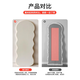 Creamy style full-body mirror household floor-standing mirror Internet celebrity wavy dressing mirror special-shaped bedroom wall-mounted light luxury fitting mirror beige (stand style) 160*60cm