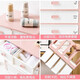 Nafenai underwear storage box all-in-one underwear and socks compartment drawer type plastic grid multi-functional bra storage box pink three-layer underwear + socks + bra