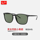 Rayban (Rayban) Sonnenbrille zeigt Gesicht kleine trendige Brille Schwarze Quadrat -Super -Sonnenbrille hübsche Männer und Frauen 0RB4387f anpassbares Geschenk 901/71 Schwarzer Rahmen Grünlinsen Größe 55