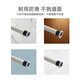 1GSHOP special punch-free installation point buckle telescopic rod for curtains, simple Roman rod for bedroom, kitchen and bathroom, modern matte black, 32 diameter, 1.6-2.1 meters