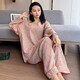 
Jiuhongfei Fat mm pajamas for women in spring and autumn large size pure cotton retro Chinese style floral cotton yarn home clothes plus fat plus 200 Jin [Jin equals 0.5 kg] YZ16802 4XL (130-180 Jin [Jin equals 0.5 kg])