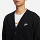 Nike (NIKE) men's knitted cardigan spring new trendy and casual stacked embroidered jacket FN3899-010 S