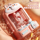 Huangen Children's Girls House jugando a la máquina de captura de pelota de juguete de 3-6 años Juego de juego en casa Regalo de cumpleaños Lindo conejo lindo Cum Cum Machine [20 Babies 10 bolas + Cable de carga]