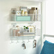 
Nifeng wall storage rack dormitory wall bookshelves hanging basket on the bedside side of the bed bed student dormitory top bed storage rack without hole punching White large size [regular] store manager recommendation [upgraded bold style/dropped bud return]