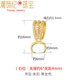 DL 1998 Fat Donglai same style 18k bull nostril pendant buckle buckle head silver buckle 925 silver plated 18K gold left and right hole clip buckle KTJ-2476 gold color