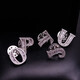 Bomp xiao zhan xz gleicher Stil 26 Englische Nachname Buchstaben kleiner Kragen Pin Anzug Brosche Herrenabzeichen Schnalle x Stein Spurpferd Nadel 1,5 cm