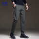 ROMON pantalones casuales para hombre, pantalones de negocios de otoño e invierno para hombre, pantalones rectos sueltos elásticos para hombre 32KZ gris oscuro 31