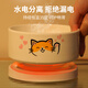 风宠猫咪恒温饮水机饮水器酸奶机水碗加热猫喝水喂食喂水神器猫碗冬天 【350ml】雪域白喵陶瓷碗+多档温