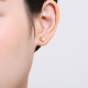 Saturday Fortune Jewelry 18K Gold Earrings Women's Colorful Gold Versatile Love Earrings Earrings Colorful KR094911 Rose Gold