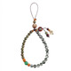 Bucklele Green Sandalwood Green Ghost Crystal Peléleo móvil Lanyard Rope de muñeca corta Hombres y mujeres Cadena de telefonía móvil de estilo móvil Joya anti-joya anti-perdición 687-1# Cadena de telefonía móvil corta de cristal Green Ghost (simple
