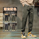 
JEANSWEST casual pants for men 2025 spring and autumn new elastic waist tying loose sport nine-part trousers summer men 689 military green regular XL 130-150Jin [Jin equals 0.5 kg]