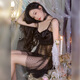 霏慕婚纱套装情趣内衣花嫁纯欲新娘制服性感床上战袍秋冬睡衣6630 纯爱新娘黑[头纱+连衣
