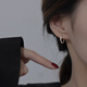 MIMORE S925 Silver Möbius Earrings for Women Small Simple Earrings Trendy Earrings Versatile Small Fresh Earrings