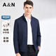 Antonio 100% cotton men's spring and autumn business jacket casual versatile jacket light jacket simple stand-up collar business style
