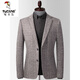 Woodpecker (TUCANO) woolen suit jacket men's casual single Western Korean version slim fit thick knitted stretch suit top single autumn and winter style gray wool thick section 175 L 120-135Jin Jin is equal to 0.5 kg