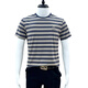Golf modernes Golf-T-Shirt Sommer kurzärmelig gestreiftes dünnes High-End-Hohe im mittleren Alter, das Gewerbe für Männer lässig Farbe rundes Nacken T-Shirt Khaki 6195 L