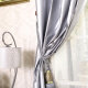 Mingju Fabric Thickened Oxford Cloth Silver-coated Full Blackout Finished Curtains Sunshade Insulation Sunscreen Bedroom Balcony Living Room Curtain Hook Type 1.4m wide * 2.0m high single piece