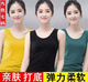 温年 大码吊带背心女200斤外穿胖mm宽松打底上衣内搭 黑色+墨绿【纯版背心】 2XL 【建议120-145斤】