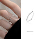 Core luxury 925 silver Möbius ring female niche design fashionable simple plain ring index finger ring adjustable ring