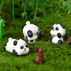 
Collection of items: cute giant panda small ornaments, cute DIY panda handmade doll desktop micro landscape landscaping birthday gift, happy panda (one set of 6 pieces) + small cloth bag