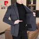 Pierre Cardin Wool Suit Men's Double-sided Woolen Unisex Spring Autumn and Winter Casual Jacket Versatile Woolen Small Suit Knitted Khaki L 110-130Jin Jin is equal to 0.5 kg