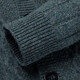 Kangaroo Herrendicke Strickjacke, Herbst- und Winter warmes Revers Reißverschluss, echter Pocket-Strickpullover, mittelgrau 175/xl/115 (empfohlen 140-160jin [Jin ist gleich 0,5 kg])