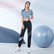 
Vanstic Yoga suit women's long-sleeved loose fitness running casual morning jogging set light blue three-piece set FTC11166 L