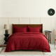 Lateinische Lady Nordic Light Luxury Style 100 Langer Samt Baumwolle Hochzeit Vierköpfiger Set All-Cotton Red Pure Cotton Hochzeitset Bettwäsche hellroter vierteiliger Set 1,8m Bettblatt Stil-Quilt Cover 200*230 cm