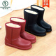 Woodpecker más botas de lluvia de vellón para mujeres calientes, botas de lluvia de invierno en espesas no deslizantes zapatos de algodón impermeables para hombres con espuma zapatos livianos Púrpura 39 Tamaño más pequeño