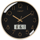 Compas Wall Clock Radio Clock 2025 Гостиная часы Стильные простые календарные офисные экзамены школы автоматическое время черно -белое 14 -дюймовое 6219 Радиозам (диаметр 35 см)