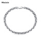 Miss JuJu Men's Platinum Bracelet pt950 Platinum Men's Personalized Cross Chain Trendy Bracelet Length Suggestion Suggestions Thickness 7-9mm = Clean Hand Circumference + 2.5cm