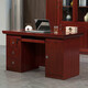 ZHONGWEI Desk President Desk Sticker Solid Wood Leather Manager Desk Computer Desk Staff Desk Financial Desk Boss Desk 1.4 Meters