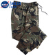 Pantalones de camuflaje elástico nasalike para hombres del algodón delgado del algodón puro del algodón puro y la ropa de trabajo de verano para mujeres Casco suelto de protección de la cintura del trabajo del parto 829 Summer delgado Estilo delgado pantalones de la pierna de cuatro bolsillos L/170 Tamaño [Peso 110-120 Jin [Jin iguala 0.5 kg]]